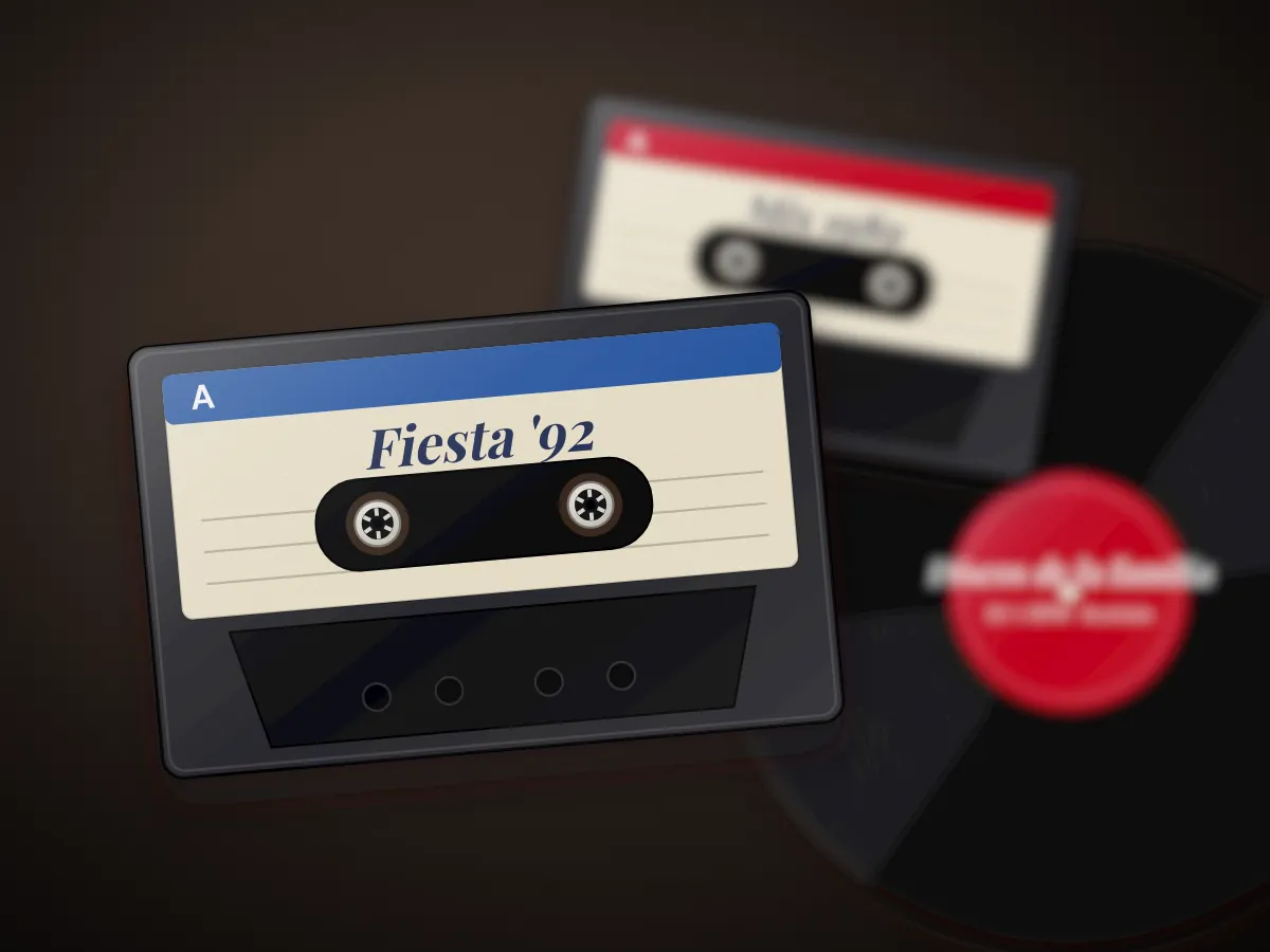 Cassettes de audio y disco de vinilo para digitalizar