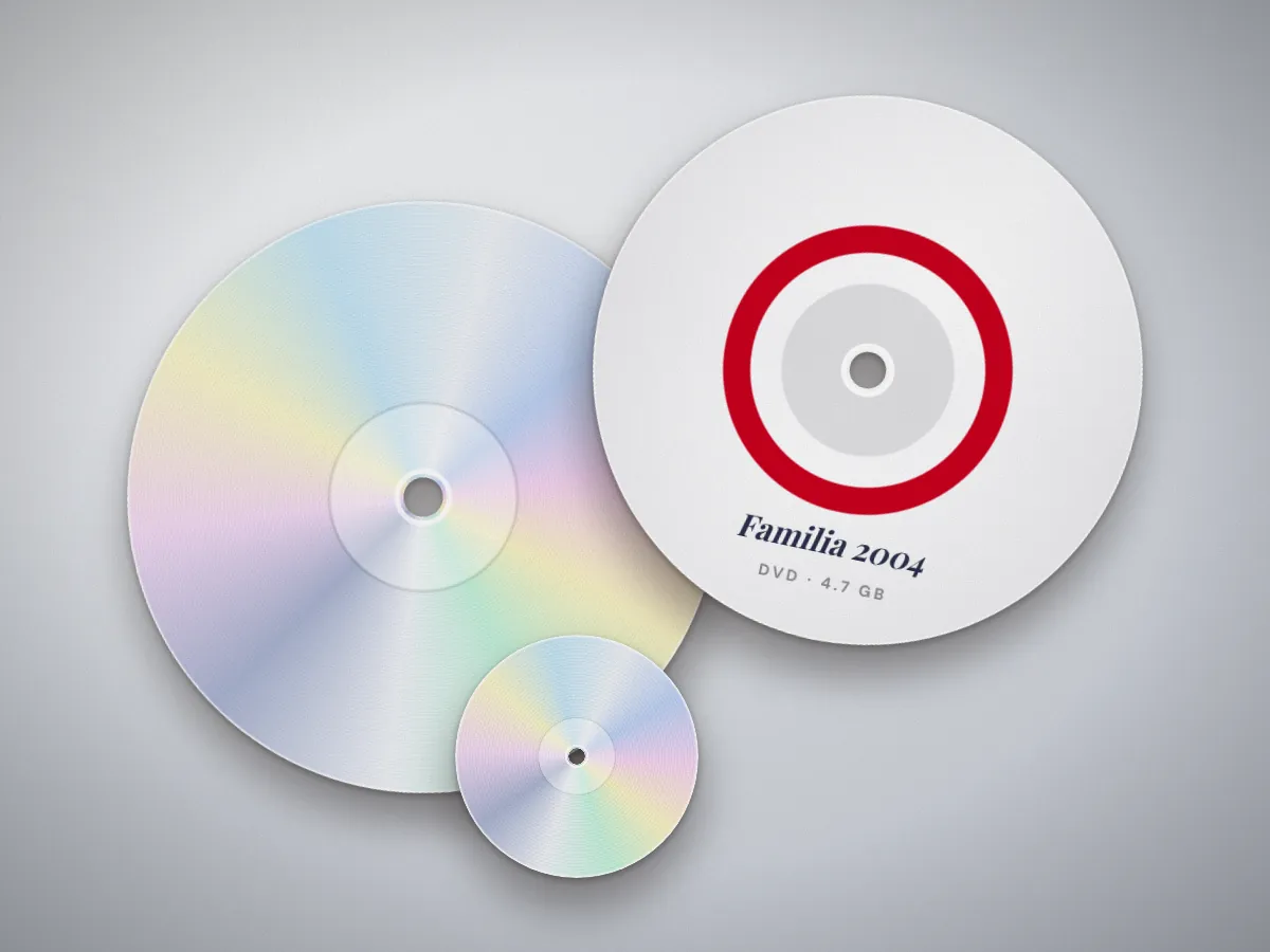Discos DVD grabables y mini DVD para digitalizar a USB