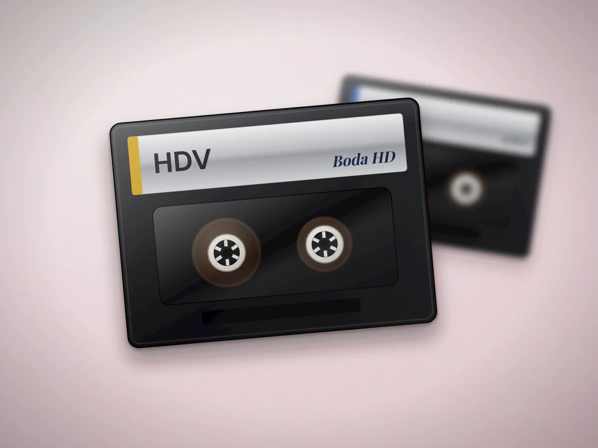 Cintas HDV de alta definición con etiqueta